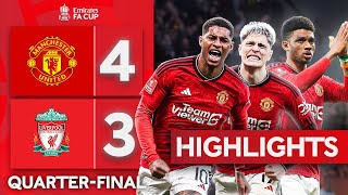 INCREDIBLE Old Trafford Thriller 🔥  Manchester United 43 Liverpool  Emirates FA Cup 202324 [upl. by Aciretal]