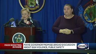 Maine governor promises discussion about gun violence [upl. by Ariday]