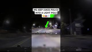 A 392 JEEP MADE POLICE ALMOST HIT A POLE🤣🚨🚔 trackhawk reels viralvideo policechase carfails [upl. by Nnairahs]