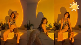 DIY PHOTOSHOOT USING MY SUNSET LAMP [upl. by Amyaj]