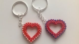 Návod na korálkové srdce  čtyřkorálek Tutorial beading heart Raw 3D [upl. by Pazice]