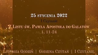 GodzinaCzytań  I Czytanie  25 stycznia 2022 [upl. by Aikim]