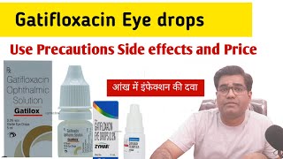 Gatifloxacin Eye Drop Use Precautions and Side Effects in Hindi Gatiflo Zymer and Gatilox [upl. by Vladamar]