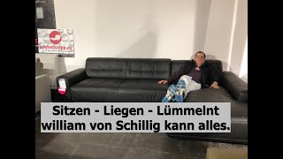 Produkttest W SCHILLIG 20561 william Wohnkombi Sofa elektr Auszug Leder schwarz by profischnappde [upl. by Teews]