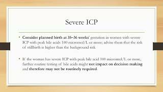 Intrahepatic Cholestasis of pregnancy ICP Part 2 [upl. by Carothers927]