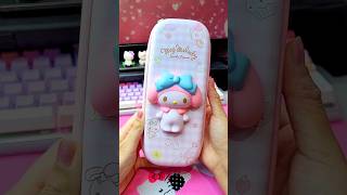 My Melody Pencil Pouch Stationery Organization ASMR 🎀💗 sanrio [upl. by Wolsniw]