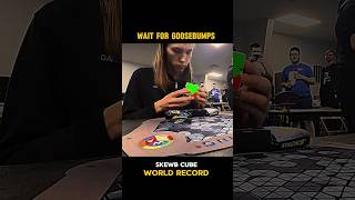 Wait For Goosebumps ⚡  Skewb Cube World Record  rubikscube shorts [upl. by Fonzie]