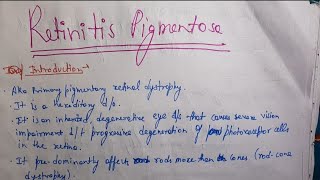 Retinitis Pigmentosa Ophthalmology [upl. by Netsua817]