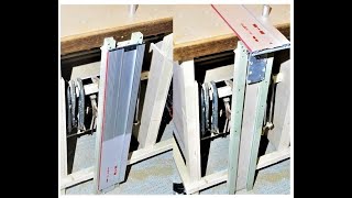 Retractable Hinged Guide Rail for MFT Style Bench Mafell and Bosch Guide Rails [upl. by Anelam]