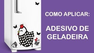 Fran Adesivos  Como aplicar adesivo de geladeira [upl. by Acinom]