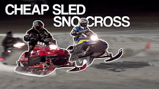 CHEAP SLED SNOCROSS [upl. by Enelad]