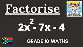 Trinomial Factorisation grade 10 Number in front not a 1 [upl. by Happ]