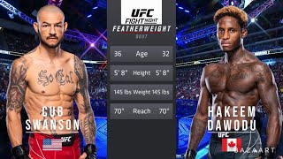 CUB SWANSON VS HAKEEM DAWODU FULL FIGHT UFC VEGAS 78 [upl. by Aiseneg269]