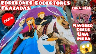 Edredones frazadas cobertores almohadas sábanas colchas cortinas toallas precio mayoreo desde 1pza [upl. by Adriene]