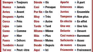 60 Adverbes très Importants et Utiles en Espagnol Pour débutants  Vocabulaire de base Espagnol [upl. by Eirellav]