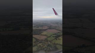 WizzAir flight from Bucharest on final approach to Luton LTN shorts travel wizzair lutonairport [upl. by Yoo]