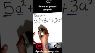 Reducción de términos semejantes maths matematica motivation [upl. by Aliakam447]