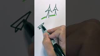 Wind Turbine and Paper Plane sketching workshop ideation visualization [upl. by Annaira]