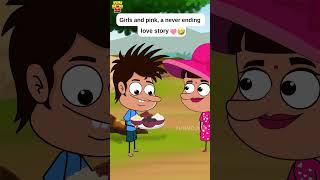 Anta Pinkuu mayam😐🩷 funmoji2d comedy barbie pink girls girlfriends cartoon shorts love [upl. by Nahsed]