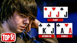 Top 5 Most EPIC Poker Hands You Must Have Seen ♠️ PokerStars [upl. by Lenahtan564]