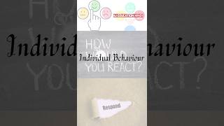 Individual behavior in organizational behaviour  individual behavior in organization [upl. by Leikeze929]