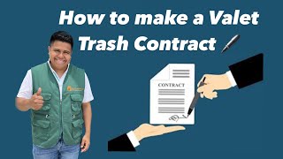 Valet Trash  Let’s make a contract 🖊️ 📄 valettrash howtomakeacontract [upl. by Aurie]