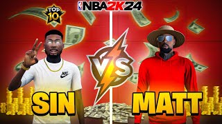 STAGE 1V1ME 1000 NBA2K24 WAGER VS IGNORANT MATT USING THE BEST 1V1 BUILD amp DRIBBLE ANIMATIONS [upl. by Rellek613]