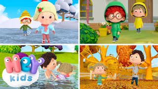 Les saisons 🍂❄️  Apprendre les saisons de lannée pour enfants  HeyKids en Français [upl. by Caril]