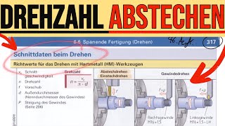 DREHZAHL BERECHNEN FÜRS ABSTECHEN [upl. by Torre]