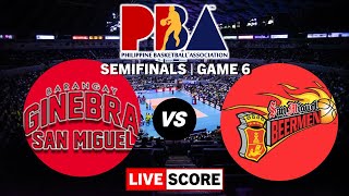 Ginebra San Miguel vs San Miguel Beermen  SEMIFINALS Game 6  PBA Live Scoreboard [upl. by Asiulairam260]