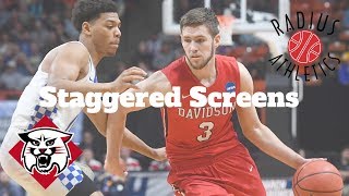 Davidson Wildcats  Staggered Screens [upl. by Erasme702]