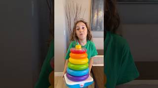 Sierra teaches Rhia colours with stacking rings shorts [upl. by Kenimod]