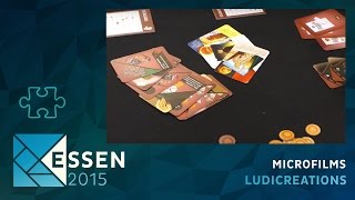 Essen 2015  jeu Microfilms  Ludicreations  VOSTFR [upl. by Paige430]