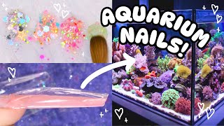 ₊˚⊹ Trying AQUARIUM NAILS amp NEW ACRYLICS from TEMUUU ⊹˚₊ [upl. by Gunzburg162]