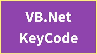 VBNet KeyCode [upl. by Martella]