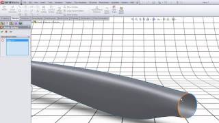 SW Tutorial Surface modeling Modeling a blade for a wind turbine part 2 of 2 [upl. by Faxan]