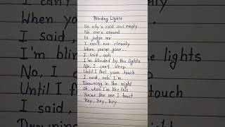 The Weeknd  Blinding Lights Lyrics [upl. by Analeh]