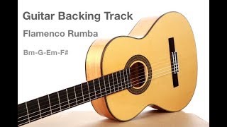 Guitar Backing Track  Flamenco Rumba BmGEmF [upl. by Lamiv]