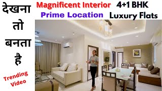 2465 sqft Area 41 BHK Luxury Apartments  Savitry Greens Zirakpur  Magnificent Interior Home Tour [upl. by Yenitsed]