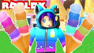 EATING ALL THE ICECREAM Dont Tell Wengie Roblox Ice Cream Simulator [upl. by Neuberger531]