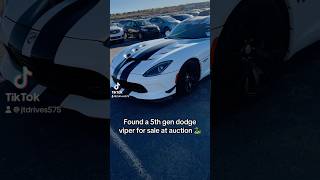 Dodge viper at auction viper automobile srt mopar auction cars viralvideo v10 [upl. by Lledrev]