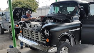 First rips 55 Chevy pickup Gasser race chevy truck oldschool [upl. by Emil]