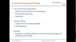 Eurofins CerepPanlabs ADMETox Profiling in Drug Discovery [upl. by Anaher53]