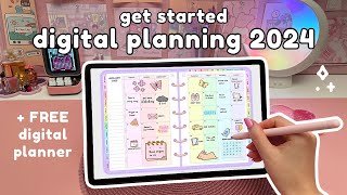 How to Plan on your iPad or Samsung Tablet ✏️✨  FREE Digital Planner 2024 💗 Digital Planning [upl. by Oralee]