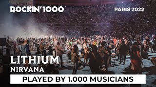 Lithium  Nirvana played by 1000 musicians  Rockin1000 [upl. by Ennovad]