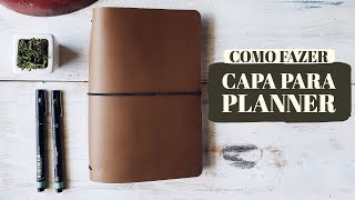 Como fazer capa para planner ou bullet journal com elásticos  estilo midori [upl. by Anniroc449]