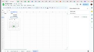 Add a PopUp Calendar Date Picker in Google sheet Microsoft Excel [upl. by Hadias746]