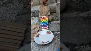 Marble run vs xylophone asmrorange balls416shorts [upl. by Maxine]