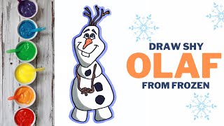 Cute Olaf from Frozen frozen olaf disney disneyjunior waltdisneyworld art viral [upl. by Asselam]