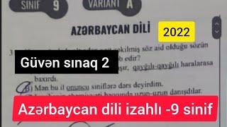 6 Noyabr güvən sınaq 2 2022 9 cu sinif Azərbaycan dili izahlı [upl. by Omlesna288]